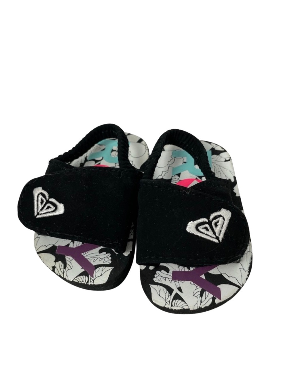 Roxy Baby Girls Finn Sandals No Size Tag (Measures Size 4 / 4.5")